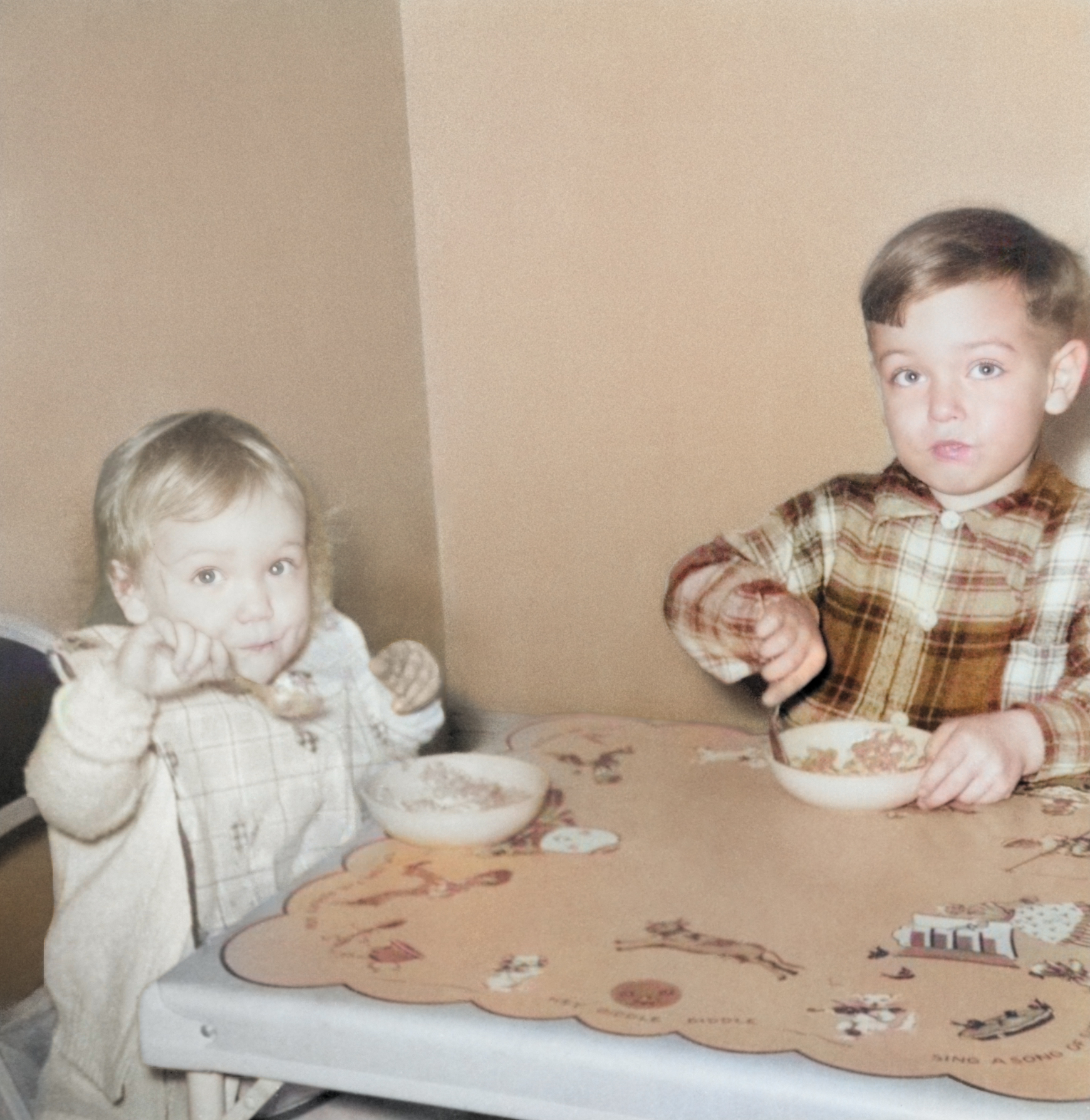 Mom and Uncle Joe 1950s colorized 4